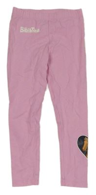 Růžové legíny s obrázkem Bibi&Tina 