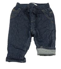 Tmavomodré podšité rifle 