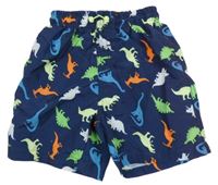 Tmavomodré plážové kraťasy s dinosaury Kiki&Koko
