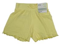 Nové - Žluté žebrované kraťasy Primark