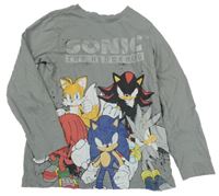 Šedé triko se Sonicem 