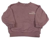 Fialovorůžová oversize mikina s nápisem John Lewis