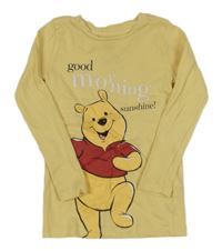 Žluté triko s medvídkem Pú Primark 