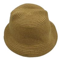 Hnědý slaměný klobouk 