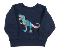 Tmavomodrá mikina s dinosaurem M&S