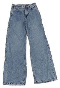 Modré šisované wide leg rifle C&A