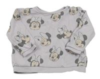 Lila žebrovaná oversize mikina s Minnie C&A