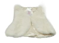 Smetanové kožešinové podšité bolérko