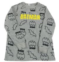 Šedá melírovaná fleecová pyžamová mikina s Batmany LC WaIKIKI