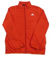 Červená propínací sportovní mikina Adidas