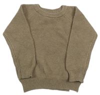 Kávový melírovaný svetr PRIMARK