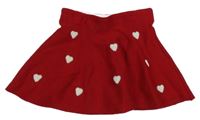 Červená sukně se srdíčky H&M
