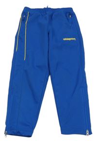 Cobaltově modré sportovní tepláky s logem uhlsport