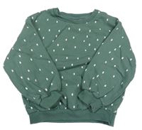 Khaki-bílá vzorovaná oversize mikina little kids