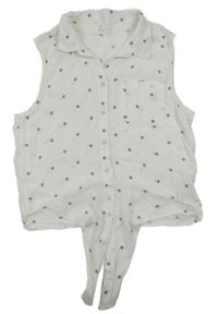 Bílá crop halenka se včelkami H&M