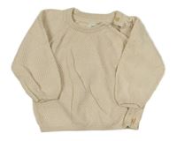Světlebéžový propínací svetr H&M