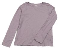 Starorůžové žebrované triko H&M