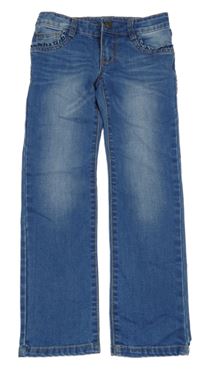 Modré rifle s volánky