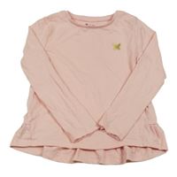 Růžové triko s výšivkou Tu