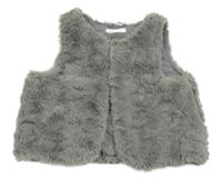 Šedá kožešinová podšitá vesta H&M