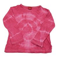 Tmavorůžové batikované triko S. Oliver