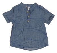 Tmavomodrá melírovaná polo košile LC Waikiki