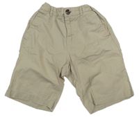 Béžové plátěné chino kraťasy H&M