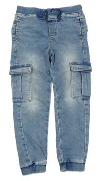 Modré teplákové cargo cuff rifle H&M