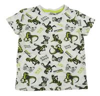 Smetanové tričko s dinosaury a ovladači Kiki&Koko