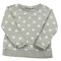 Šedá melírovaná puntíkatá mikina H&M