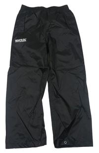 Černé šusťákové funkční kalhoty s logem Regatta