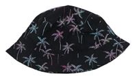 Černý plátěný klobouk s palmami H&M