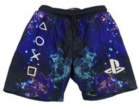 Fialovo-černé plážové kraťasy s PlayStation zn. Primark
