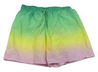 Zeleno-růžovo-žluté plážové kraťasy H&M