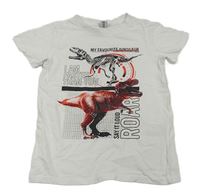 Bílé tričko s dinosaury Dopodopo