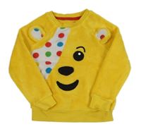 Žlutá plyšová mikina s Pudsey George