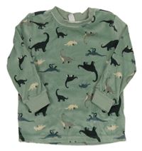 Khaki plyšové triko s dinosaury Topolino