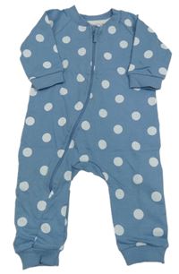 Modrý puntíkatý teplákový overal Ergee
