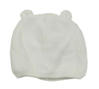 Bílá pletená podšitá čepice C&A