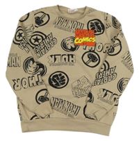 Béžovo-černá mikina s Marvel Primark