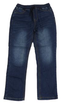 Tmavomodré skinny teplákové rifle Next