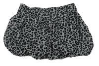 Šedo-černá leopardí balónová sukně Topolino