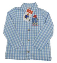 Nové - modro-bílá kostkovaná košile s Paddingtonem 