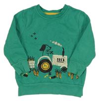 Zelená mikina s traktorem George