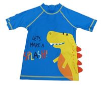 Modro-žluté UV tričko s dinem Matalan