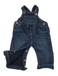 Tmavomodré podšité laclové rifle 