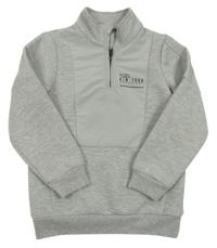 Šedá melírovaná mikina s nápisem Matalan