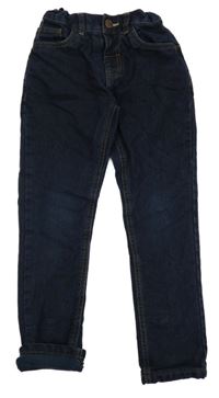 Tmavomodré zateplené skinny rifle C&A