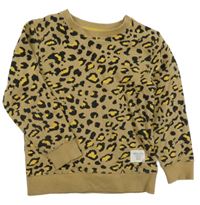 Béžovo-černá leopardí mikina H&M