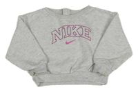 Šedá melírovaná mikina s logem Nike